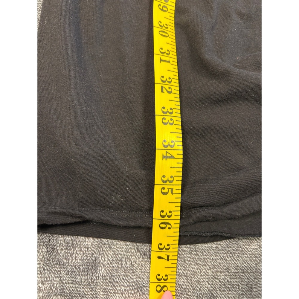 Michael Kors Womens Black Side Ruched T-Shirt Midi Dress Gold MK Logo Medium - Picture 10 of 10